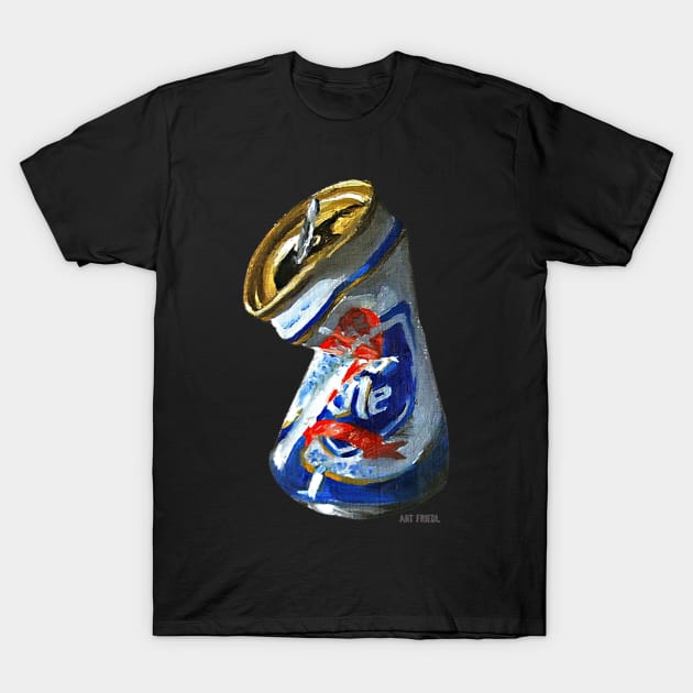 Old Crushed Beer Can Style T-Shirt by easleyzzi